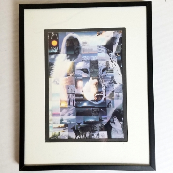 *Rare!* Collage style framed animal artwork - Picture 2 of 8